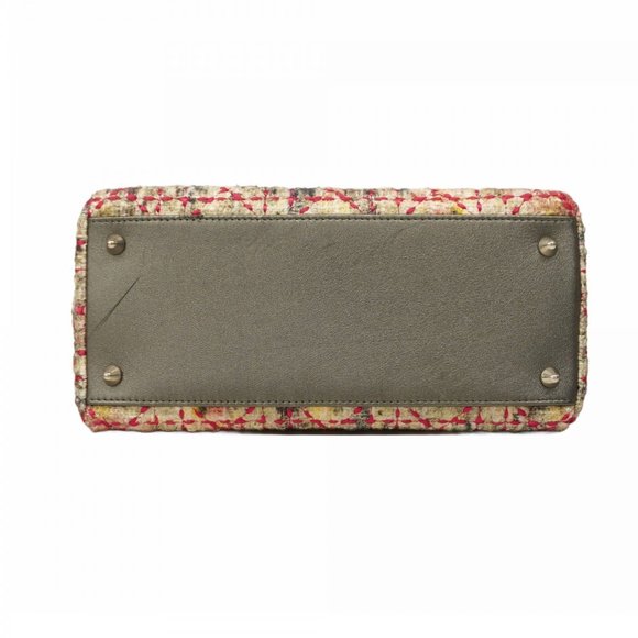 Christian Dior Handbag Cannage Lady Tweed Grey Multicolor Women's - Picture 3 of 10